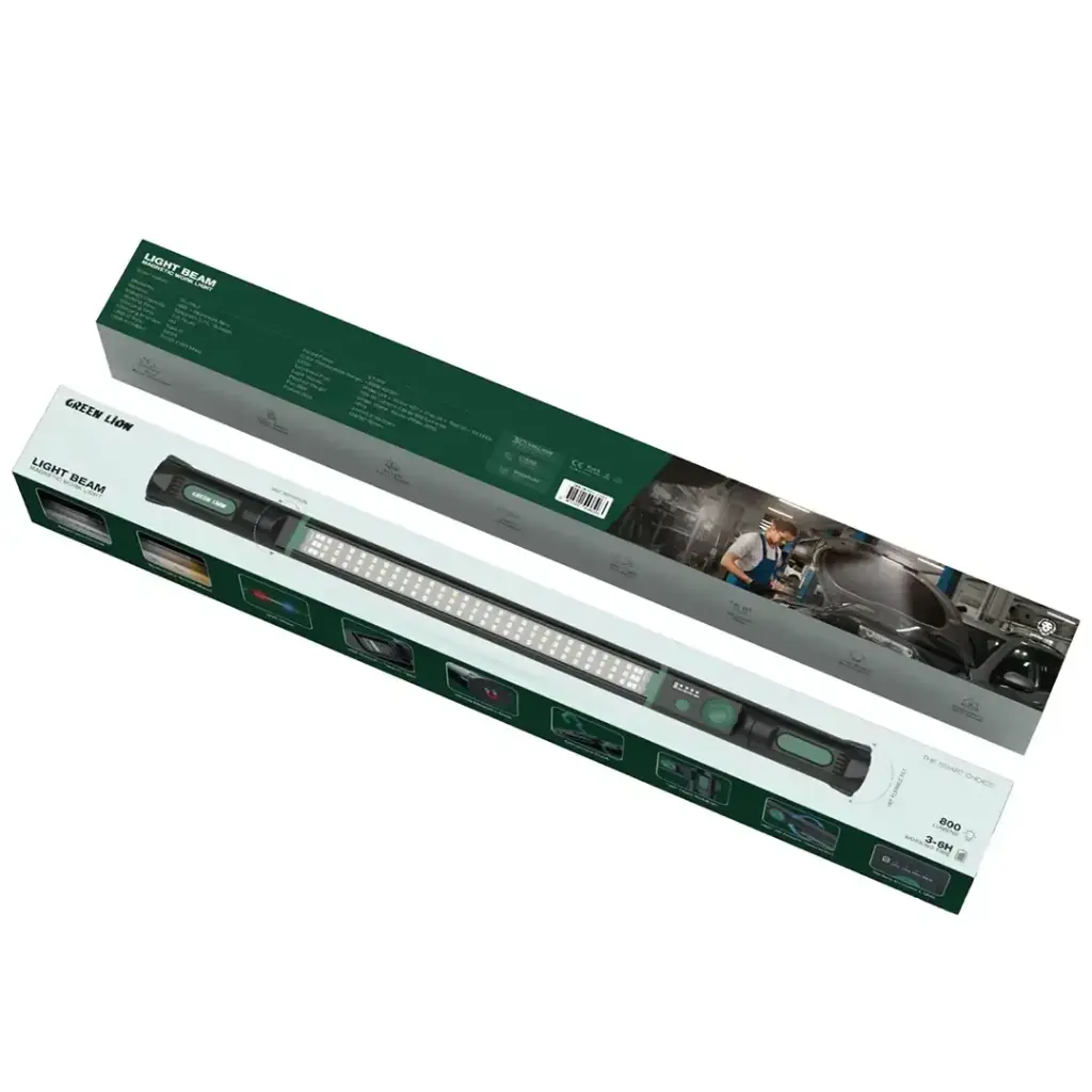 Green Lion Light Beam Magnetic Work Light - Black