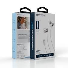 Powerology Clip-on Wired Earphones - White