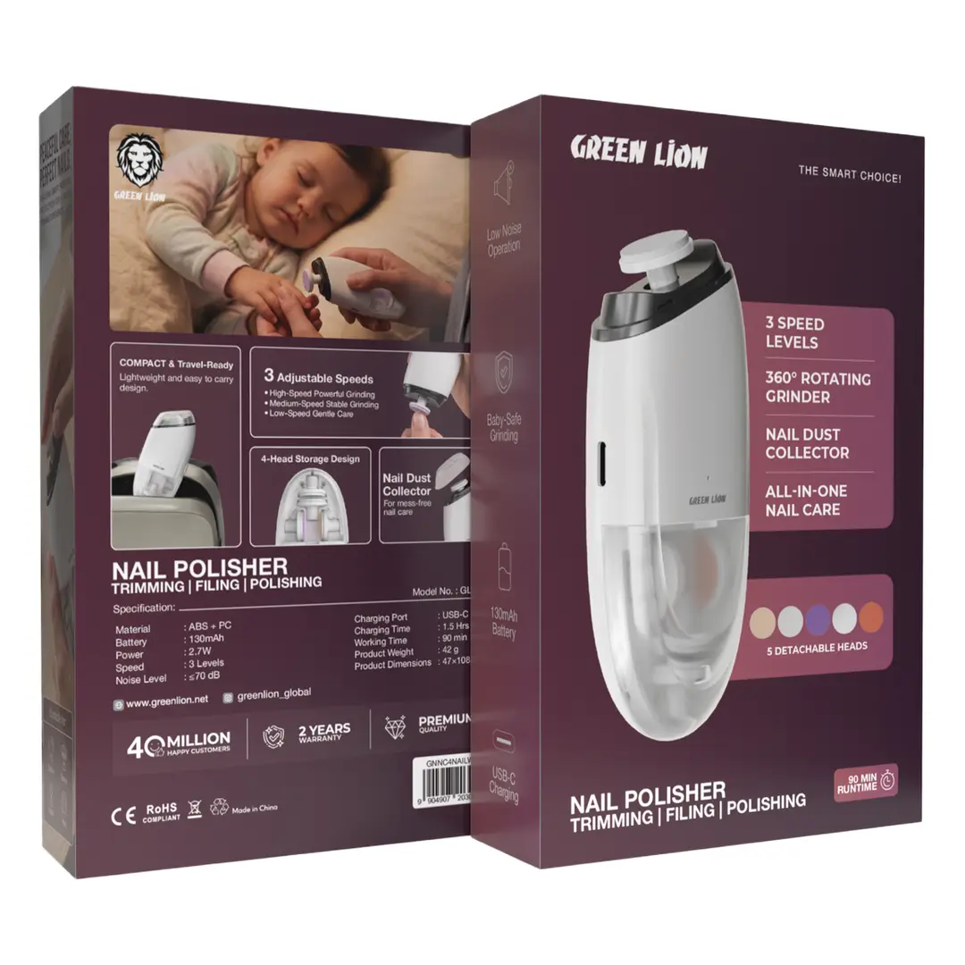 Green Lion NAIL POLISHER Trimming , Filing - White