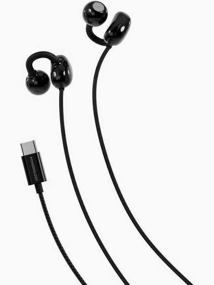 Powerology Clipon Wired Earphones - Black