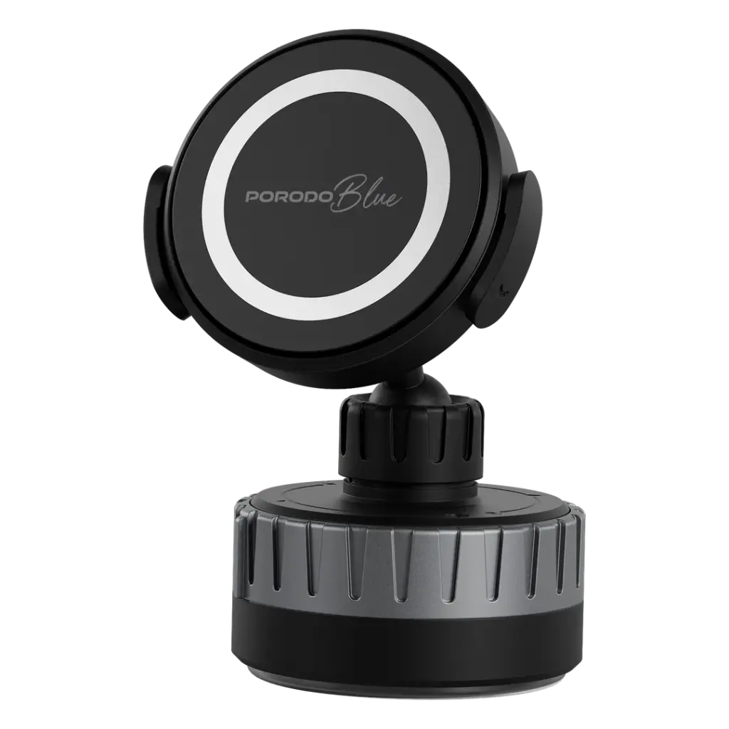 Porodo Blue 2 in1 Magsafe 360 Degree Rotating Phone Holder - Black